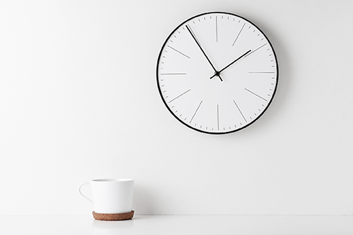 Clock and mug